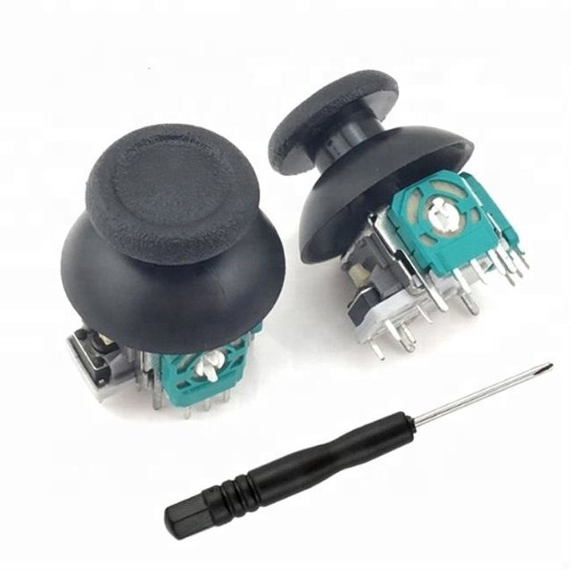 3D Axis Joystick Module Potentiometer With 2xBlack Thumbsticks for Playstation 4 PS4 Controller Repair