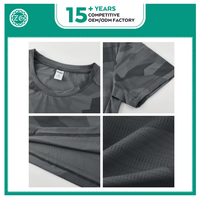 Logo personnalisé OEM pour hommes Nylon Spandex Quick Dry Fitness Mesh T-Shirt Gym Running Sports Athletic Training pour l'été