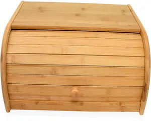 Bambu ekmek kutusu mutfak gıda depolama kaleci saklama kutuları ve kovaları gıda kabı 1 paket/iç kutu özel Logo kare 300 adet