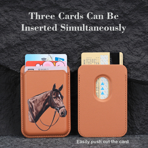 Portefeuille Téléphone Magnétique en Cuir Premium Original avec Logo Imprimé Personnalisé et Portefeuille Porte-Cartes Magnétique pour iPhone - Product Image 2