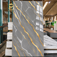 Panneaux muraux en PVC flexible imperméables et résistants aux UV, effet marbre, pour la décoration intérieure des maisons et des hôtels, fond de télévision