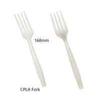 Ensemble de couverts biodégradables CPLA au prix d'usine, compostable, écologique, cuillère, fourchette, couteau, export