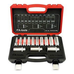 13PCS 1/2 "Mano Cromo Vanadio Acero 6 puntos Dr. Deep Socket Set OEM ODM Kit de herramientas de proveedor de Taiwán - Product Image 1