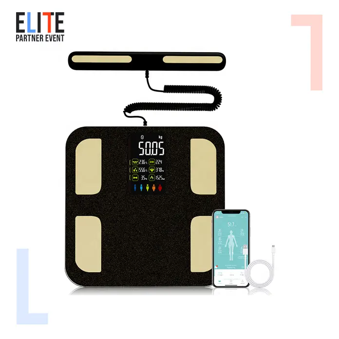 Smart Bluetooth Body Weight Scale 8 Elektrode Fat Body Analyzer Lcd Display Bmi Functie Voor Huishoudelijk Gebruik App Gecontroleerd