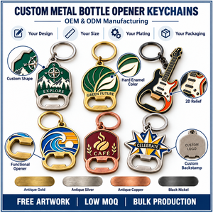 Llaveros Personalizados de Metal Esmaltado Duro con Formas Coloridas y Abrebotellas, Fabricación OEM ODM - Product Image 4