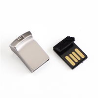 Flash Drive Mini Metal Silver USB 3.0 dengan Gantungan Kunci 8GB/16GB/32GB USB 2.0 Produk Baru Bersertifikat CE Garansi 1 Tahun