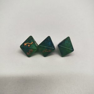 Ensemble de dés polyédriques en acrylique marbré faits à la main avec dés carrés pour DND <span class=keywords><strong>RPG</strong></span> et jeux de cartes - Product Image 1