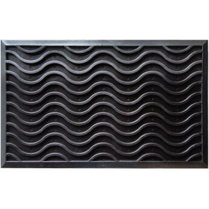 Tapis en caoutchouc ondulé, motif floral, rectangulaire, fabriqué à la machine, antidérapant, lavable, durable, écologique, pour l'extérieur, la maison, le bureau - Product Image 2