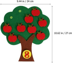 <span class=keywords><strong>Giochi</strong></span> di <span class=keywords><strong>Matematica</strong></span> per Addizione e Sottrazione, Ausili Didattici per l'Asilo, Albero in Feltro per Contare i Numeri - Product Image 5