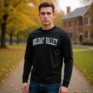 Holiday Valley T-shirt à manches longues Vintage Athletic Sports Wear - Product Image 3