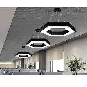 Lámpara Colgante LED Hexagonal de Metal, Minimalista, Luminaria, Lamparas - Product Image 1