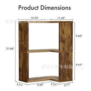 Wooden <b>corner</b> bookshelf, floor-standing storage rack, home living room storage rack, <b>corner</b> storage <b>cabinet</b>, simple <b>corner</b> - Product Image 1