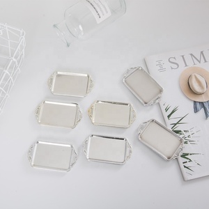 Accessoires <span class=keywords><strong>de</strong></span> cuisine pour <span class=keywords><strong>maison</strong></span> <span class=keywords><strong>de</strong></span> poupée Plateau <span class=keywords><strong>de</strong></span> placage en plastique Plateau carré en argent Petits accessoires <span class=keywords><strong>de</strong></span> cuisine petit plateau - Product Image 6
