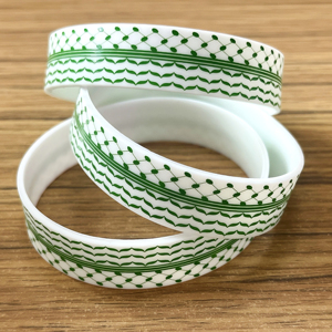 パレスチナのシリコーンリストバンド、グリーンKuffiyehシリコーンリストバンド、パレスチナのためのスイカブレスレット - Product Image 1