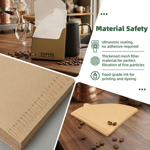 Filtro per Caffè a Cono da 60 Gradi, Velocità di Filtrazione Elevata, Cuciture Rinforzate, Disponibile nelle Taglie 01 e 02, da 1 a 4 Tazze - Product Image 2
