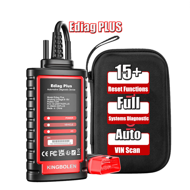 2026 Kingbolen for Plus OBD2 Bidirectional Diagnostic Tool with CAN-FD 12V LCD Display for Cars & Commercial Vehicles