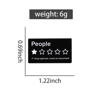 Pin <span class=keywords><strong>de</strong></span> esmalte creativo humorístico, revisión <span class=keywords><strong>de</strong></span> película <span class=keywords><strong>de</strong></span> una estrella, broche negro, mochila, sombrero, accesorios <span class=keywords><strong>de</strong></span> solapa, insignia <span class=keywords><strong>de</strong></span> Metal, joyería al por mayor - Product Image 6