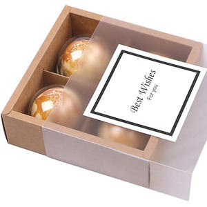 Kraft Brown trata de regalo galletas Cupcake hornear pasteles golosinas <span class=keywords><strong>Bah</strong></span> bombas cajas contenedores portadores ventana transparente Luna pastel caja - Product Image 1