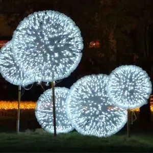 Lampu bunga Dandelion Led 3D, lampu lanskap dekorasi taman, lampu bunga Dandelion Led 3D tahan air luar ruangan 220V 110V 24V