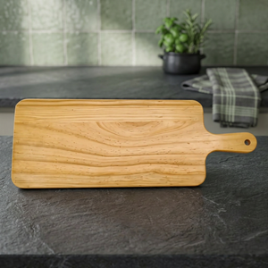 Tabla de Cortar Rectangular Grande de Madera de Acacia y Teca con Asa, Acabado Natural, Duradera, Antideslizante, Ecológica, Apta para Lavavajillas - Product Image 1