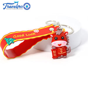 سلسلة مفاتيح كرتونية جديدة وجميلة لعيد الميلاد، قلادات عيد الميلاد ثلاثية الأبعاد من البلاستيك والمطاط مع حزام للمعصم - Product Image 4