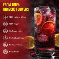 Thé d'Hibiscus (Thé de Roselle) Mélange de Thés Santé pour la Beauté de la Peau des Femmes |   Thé aux herbes sans caféine |   Thé personnalisé OEM 30 sachets