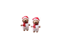 Nouveauté caoh : Accessoires de bijoux en résine DIY Ours de Noël et du Nouvel An, Coque de téléphone en résine, Boîte de rangement pour cosmétiques, Matériel pour aimants de réfrigérateur