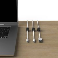 Meilleures ventes Ningbo Accessoires pour consommateurs : Clips de gestion de câbles adhésifs en métal argenté pour cordon de chargeur