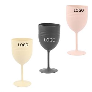 Verres à boire réutilisables en paille de blé personnalisés, verres à vin incassables avec pied pour restaurants, fêtes, mariages - Product Image 1