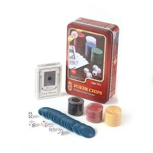 Ensemble de 100 jetons de poker de casino avec boîte en fer, logo personnalisé, jetons de poker PS pour le jeu de Texas Hold'em - Product Image 6