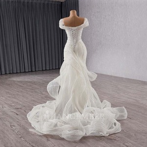 <span class=keywords><strong>Vestidos</strong></span> <span class=keywords><strong>de</strong></span> <span class=keywords><strong>Novia</strong></span> Modernos Estilo <span class=keywords><strong>Sirena</strong></span> Jancember 241128 con Perlas, Volantes, Cuentas, Lentejuelas, Encaje, Cristales, Vestido Largo Hasta el Suelo, Natural - Product Image 2