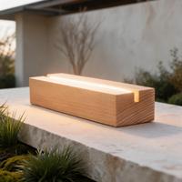 Cargador de Pared de Doble Puerto con Carga Rápida USB-C y Lightning, Ideal para iPhone y iPad, para Hogar, Oficina y Viajes, Base de Madera con Lámpara