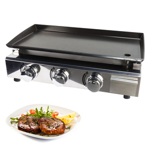 Piastra Professionale a Gas per Hamburger e Pancake in Acciaio Inox e Ghisa - Product Image 2