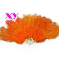 Grand ventilateur de plumes d'autruche rouge tenu dans la main 100CM et 130CM carnaval danse du ventre scène Performance plumes ventilateur Plumes artisanat 13 os