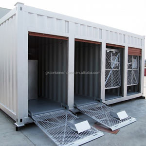 20ft wadah penyimpanan mandiri seluler gudang Shed 40ft unit penyimpanan mandiri portabel dapat ditumpuk dengan pintu rana gulung otomatis - Product Image 1