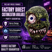 Masque intégral pour adulte de la série d'horreur d'Halloween - Masques de fête en plastique non toxique pour déguisement de graduation, cosplay, imperméables et respirants