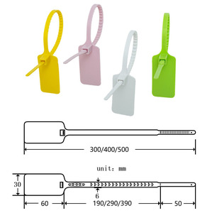 Sceau plastique personnalisé avec numéro, inviolable, étiquette de sécurité en plastique pour vêtements, chaussures et logistique - Product Image 1