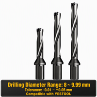 Foret couronne SERTAN 8 9 9 mm, foret à trous profonds ultra-résistant, porte-outil de forage rotatif, lame à tête rotative, foret rapide CNC