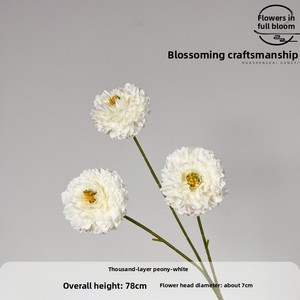 Fiori di Peonia Artificiali Stratificati di Alta Qualità per Matrimoni, 50cm, Stampa Serigrafica, Tessitura Pan, Colore Personalizzato, Fiori per Feste - Product Image 3