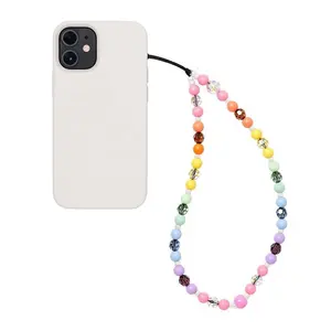 时尚手机配件个性化水晶玻璃串珠手机表带苹果手机魅力