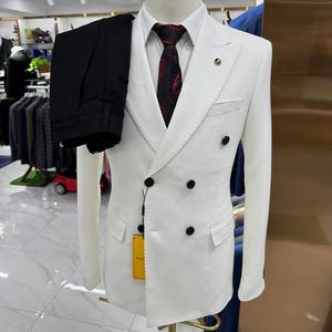 定制男装套装2件结婚礼服修身单排扣奢华西装外套套装新郎伴郎套装 - Product Image 3