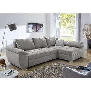 Winforce OEM/ ODM Canapé d'angle en lin avec fonction de lit et pouf de boîte de lit peut être monté à gauche ou à droite - Product Image 1