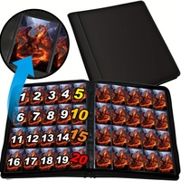 Classeur de cartes MIO 20 poches 1280+ en cuir PU avec fermeture éclair, pochettes double face pour cartes TCG et cartes sportives