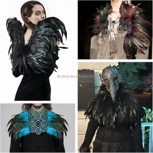 <span class=keywords><strong>Frange</strong></span> de plumes durable pour accessoire de costume, spectacle burlesque et décoration de masque DIY - Product Image 1