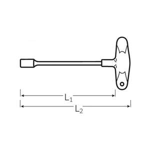 STAHLWILLE-Clé à poignée en T 43233120 avec douille hexagonale-CLÉS EAN 4018754319343 T-HANDLE CLÉS HEXAGONALES - Product Image 2