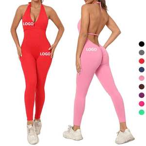 New Top Bán Halter Mông Lift Mông Một Mảnh Hloe Bodysuit Thể Dục Thể Thao Jumpsuit Da Thân Thiện Với Yoga Romper Cho Phụ Nữ - Product Image 1