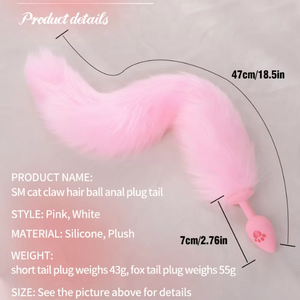 Giocattolo Sessuale in Silicone a Forma di Zampa di <span class=keywords><strong>Gatto</strong></span> per Donne e Uomini, Plug Anale Sexy, Massaggiatore Prostatico, <span class=keywords><strong>Coda</strong></span> di <span class=keywords><strong>Gatto</strong></span>, Giocattoli Sessuali Anali - Product Image 6