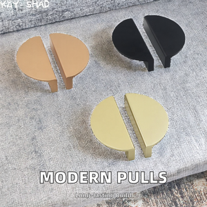 Modern Half Moon Cabinet Drawer <strong>Pulls</strong> Kitchen &amp; Wardrobe Handles for Hotel Application Stylish Modern Hardware <strong>Pulls</strong> - Product Image 2