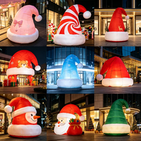 Sapin de Noël gonflable géant avec boîte cadeau pour la décoration de Noël