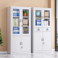 Armoire de classement de bureau moderne en acier réglable avec 2 tiroirs, pour usage hospitalier, structure démontable, serrure à clé, garantie 10 ans